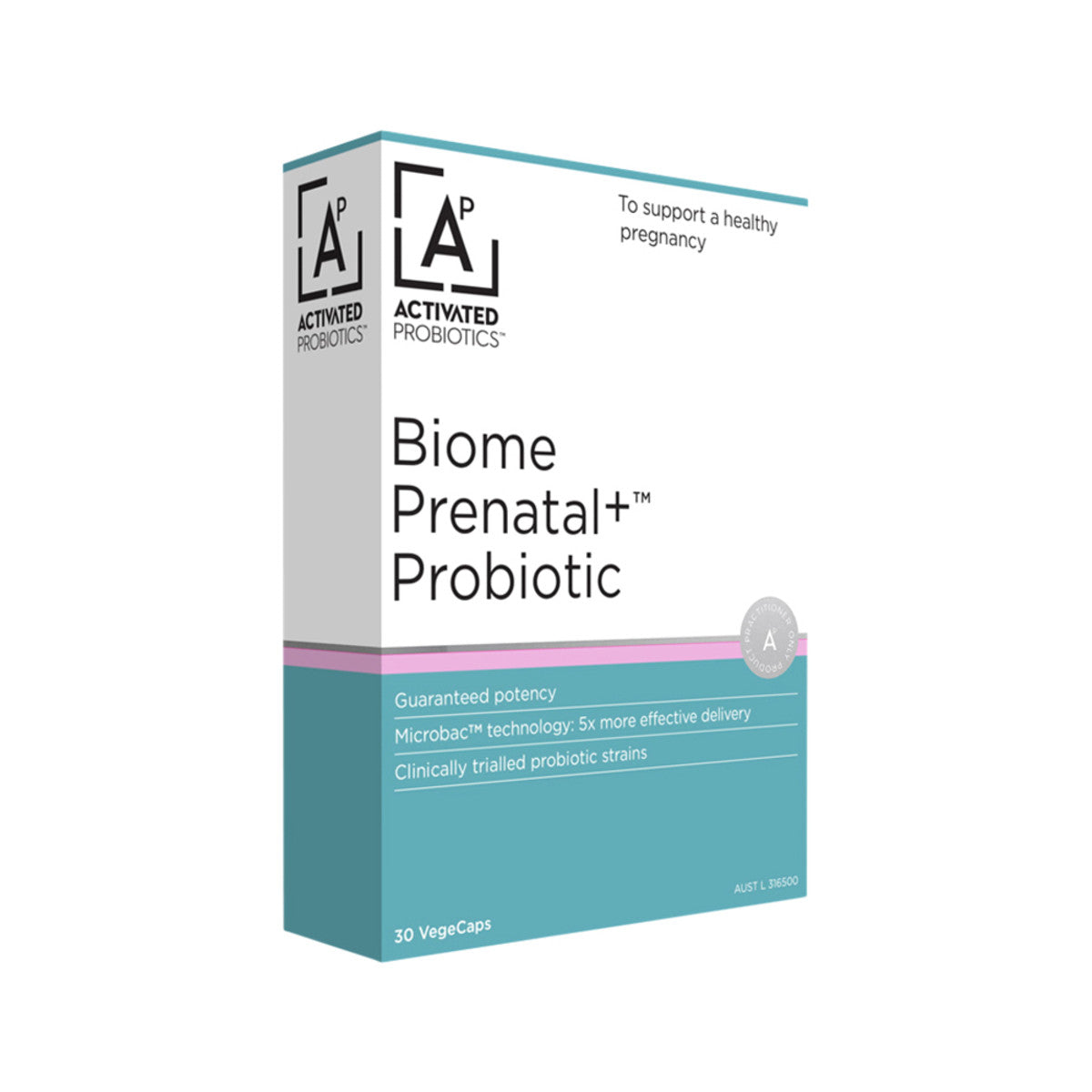 image of Activated Probiotics Biome Prenatal+ Probiotic 30vc on white background
