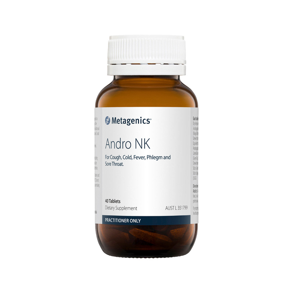 image of Metagenics Andro NK 40t on white background
