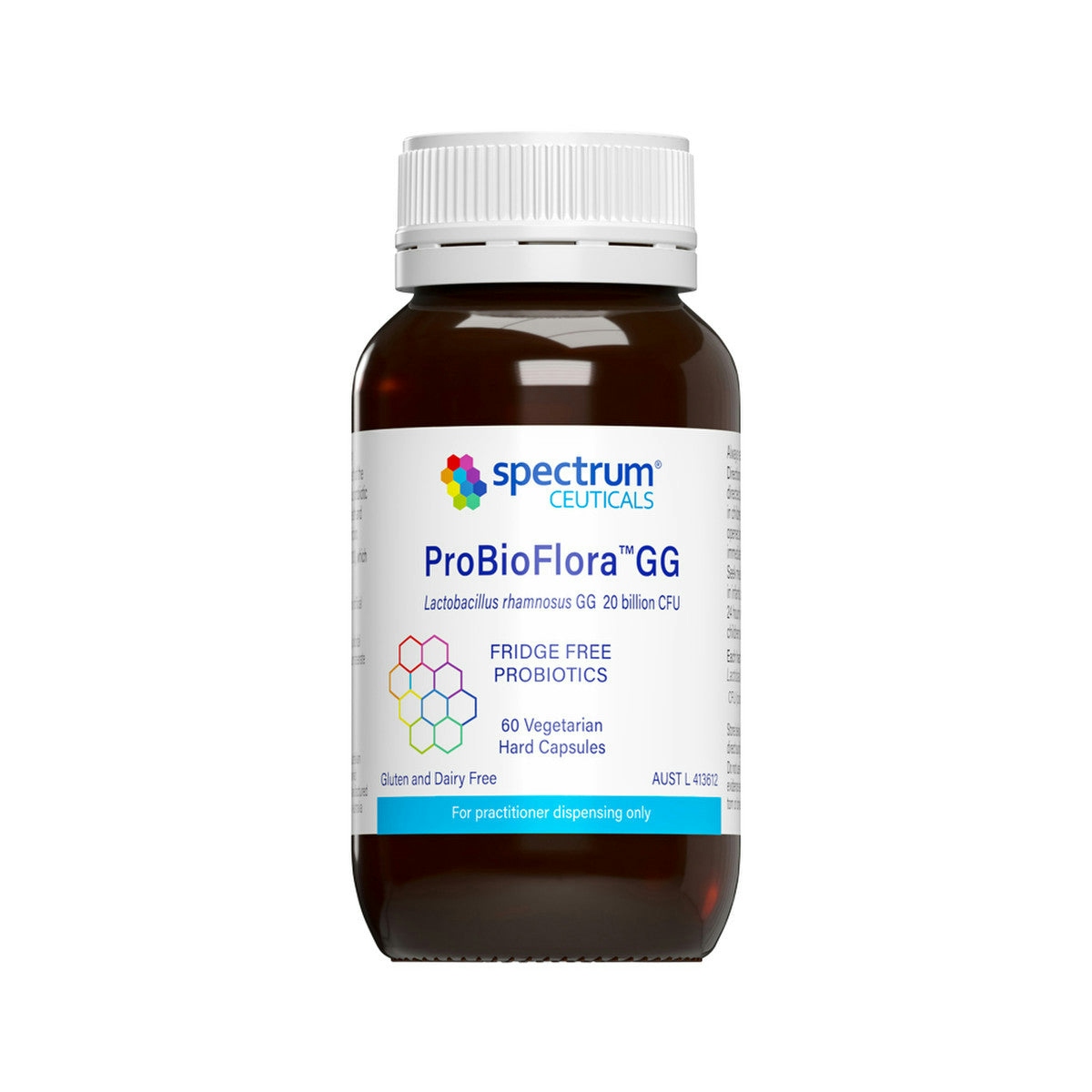 image of Spectrumceuticals ProBioFlora GG (Fridge Free Probiotics) 60vc on white background