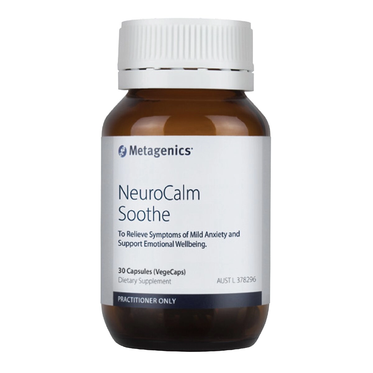 image of Metagenics NeuroCalm Soothe 30c on white background