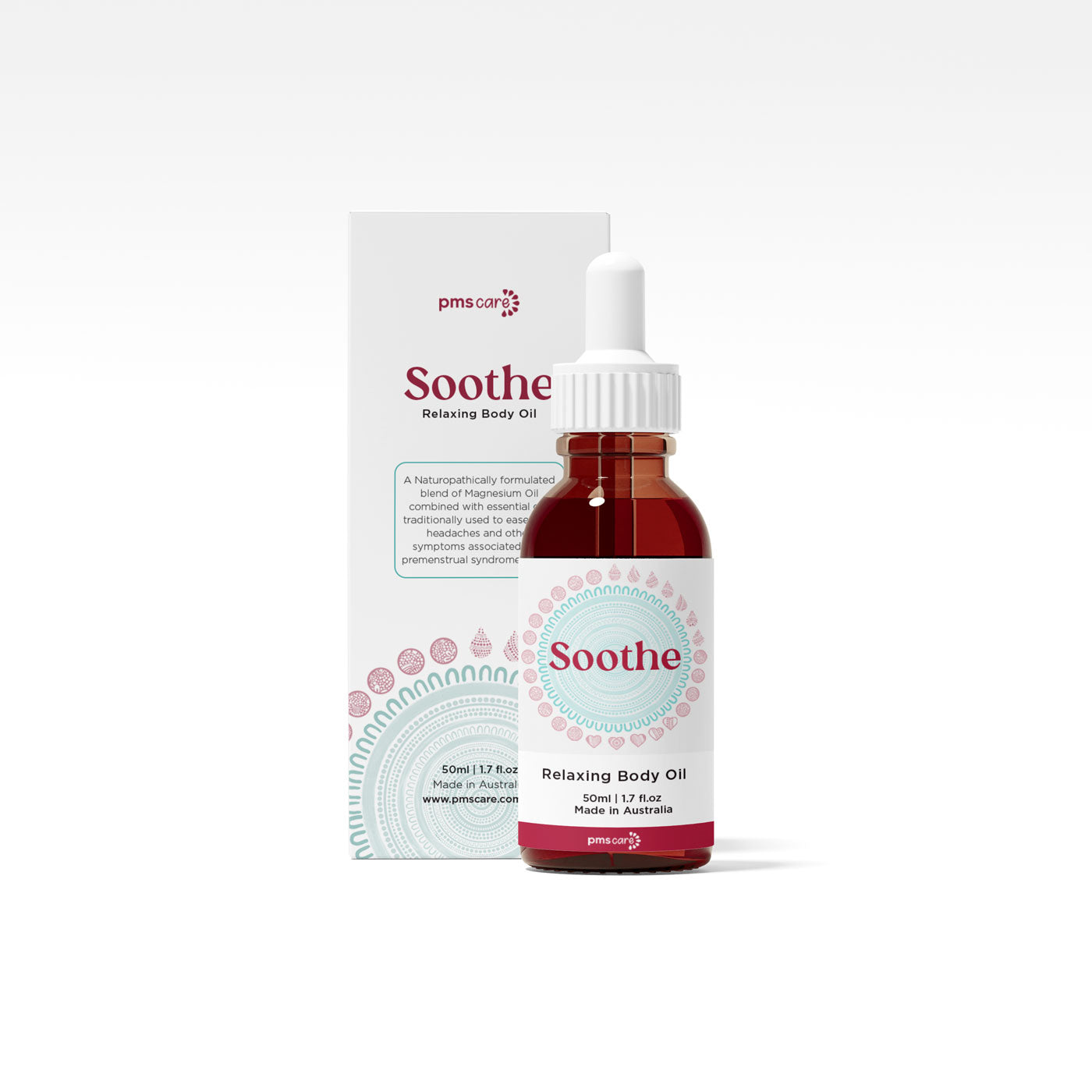 image of PMSCare Body Oil on white background 