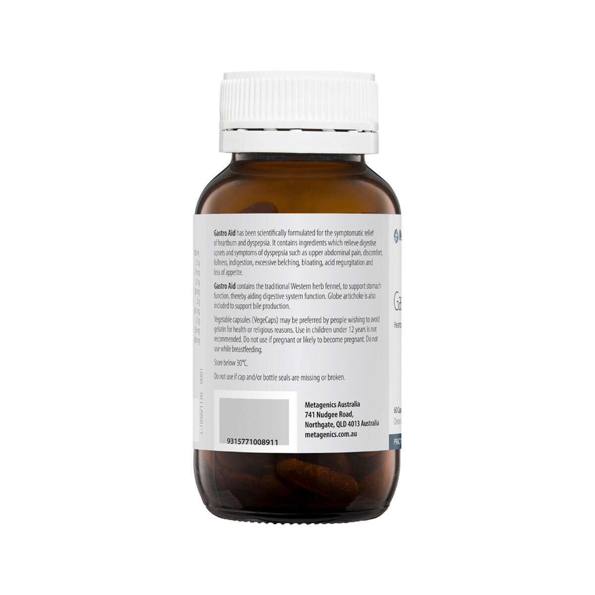 image of Metagenics Gastro Aid 60c on white background