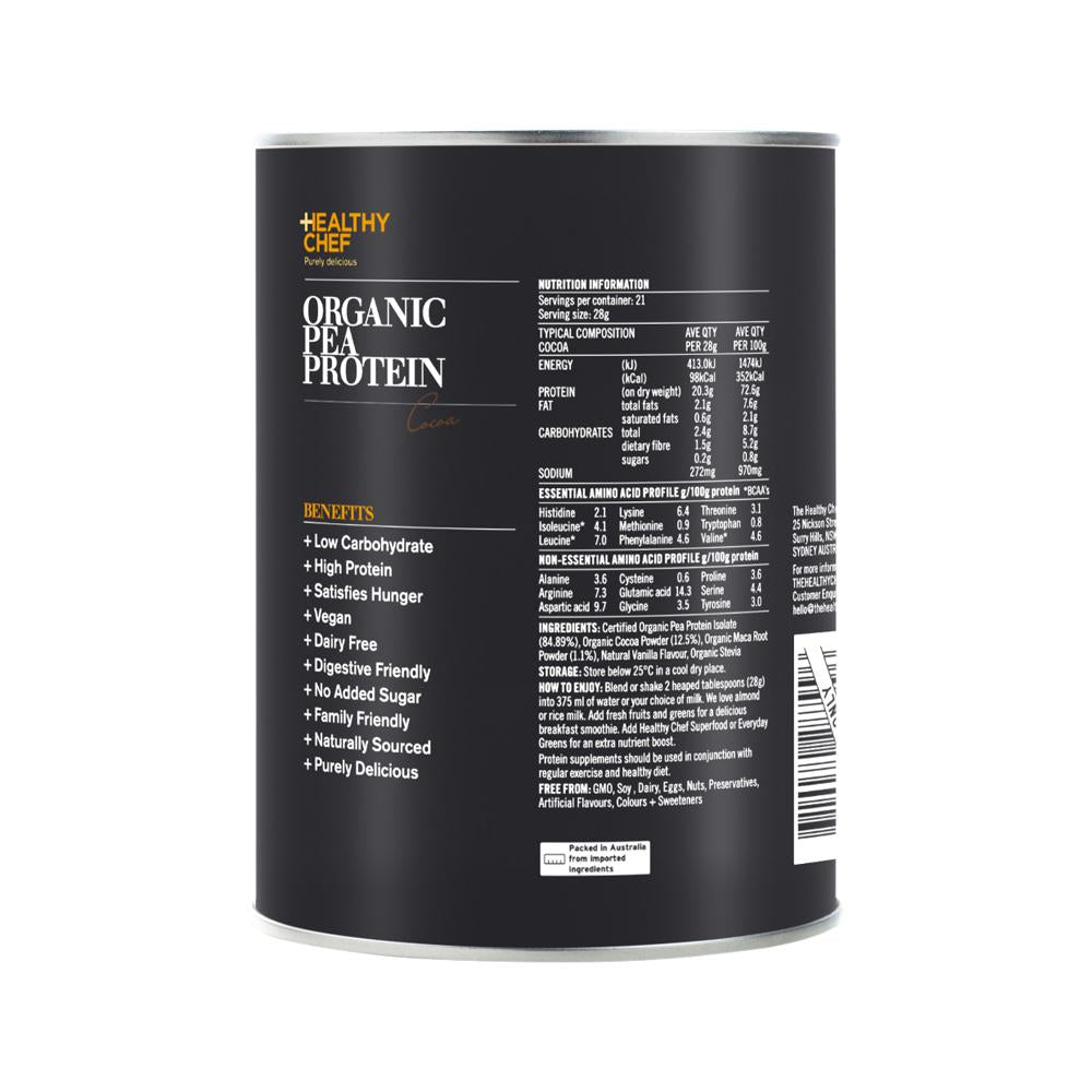 THE HEALTHY CHEF PURE NATIVE WPI (WHEY PROTEIN ISOLATE) COCOA 600G