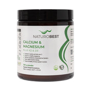 image of NaturoBest Calcium & Magnesium Plus K2 & D3 300g with white background 
