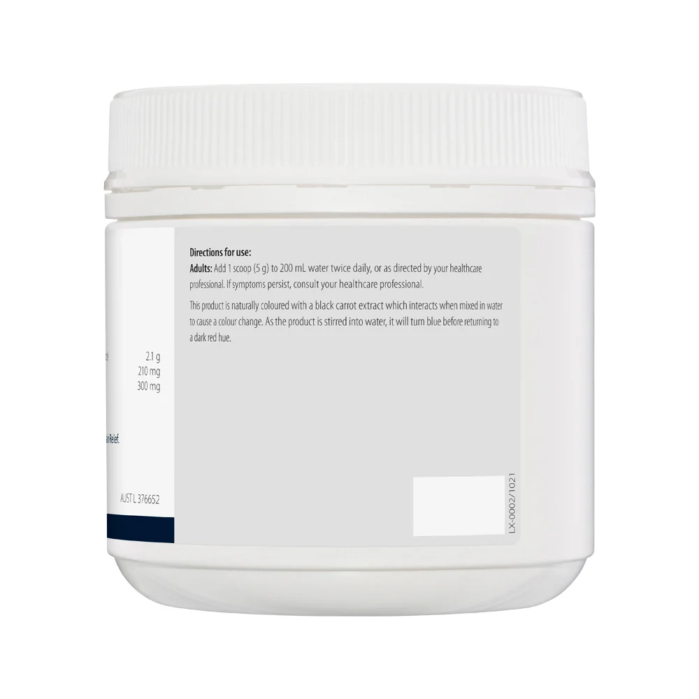 image of Metagenics PainX Raspberry Oral Powder 120g on white background
