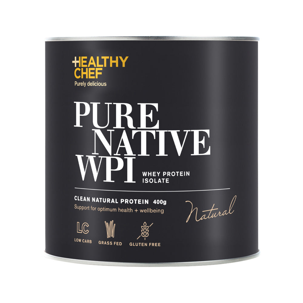 image of The Healthy Chef Pure Native WPI (Whey Protein Isolate) Natural 400g on white background