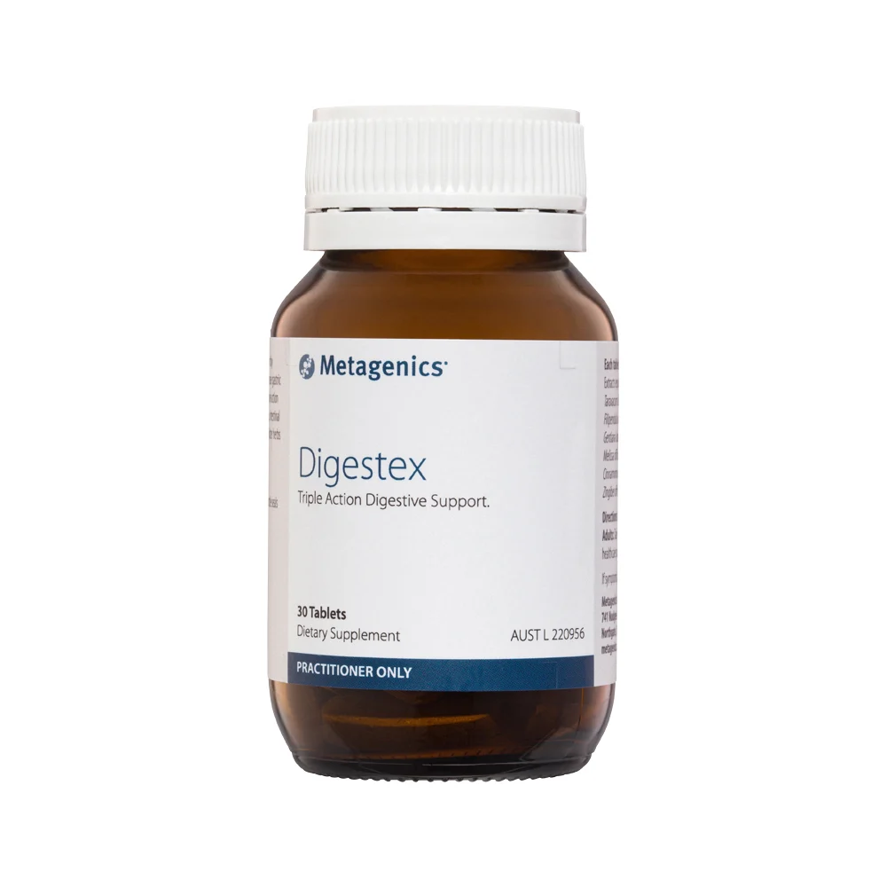 image of Metagenics Digestex 30t on white background