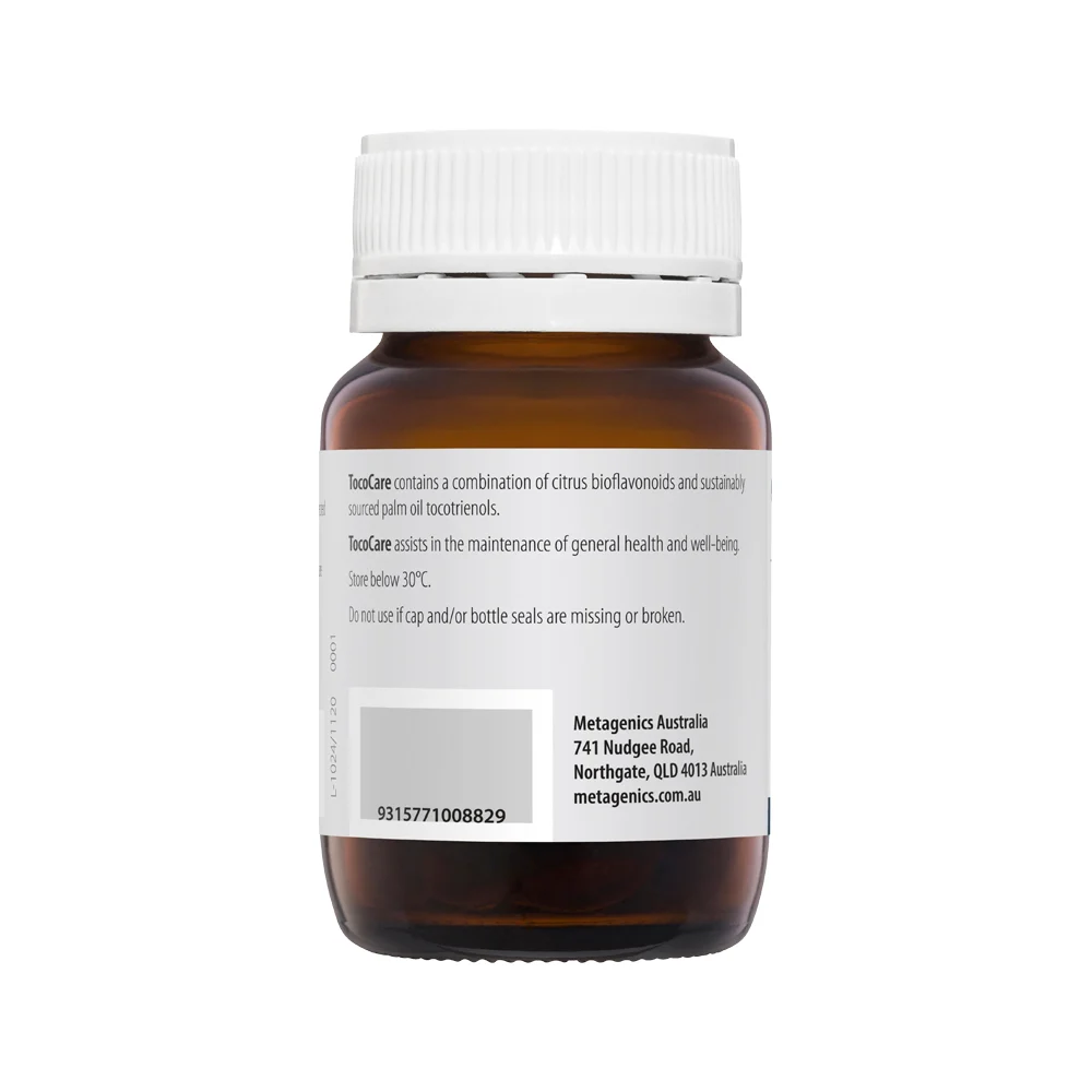 image of Metagenics TocoCare 30c on white background 