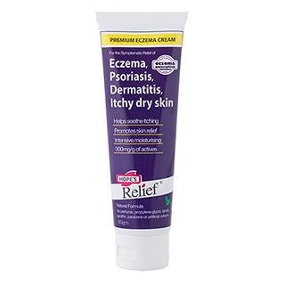 image of Hope's Relief Premium Eczema Psoriasis and Dermatitis Cream on white background