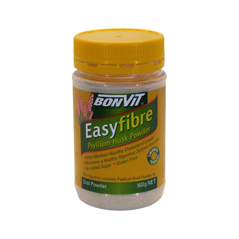 image of BONVIT EASYFIBRE (PSYLLIUM HUSK POWDER) ORAL POWDER 160G
 on white background 