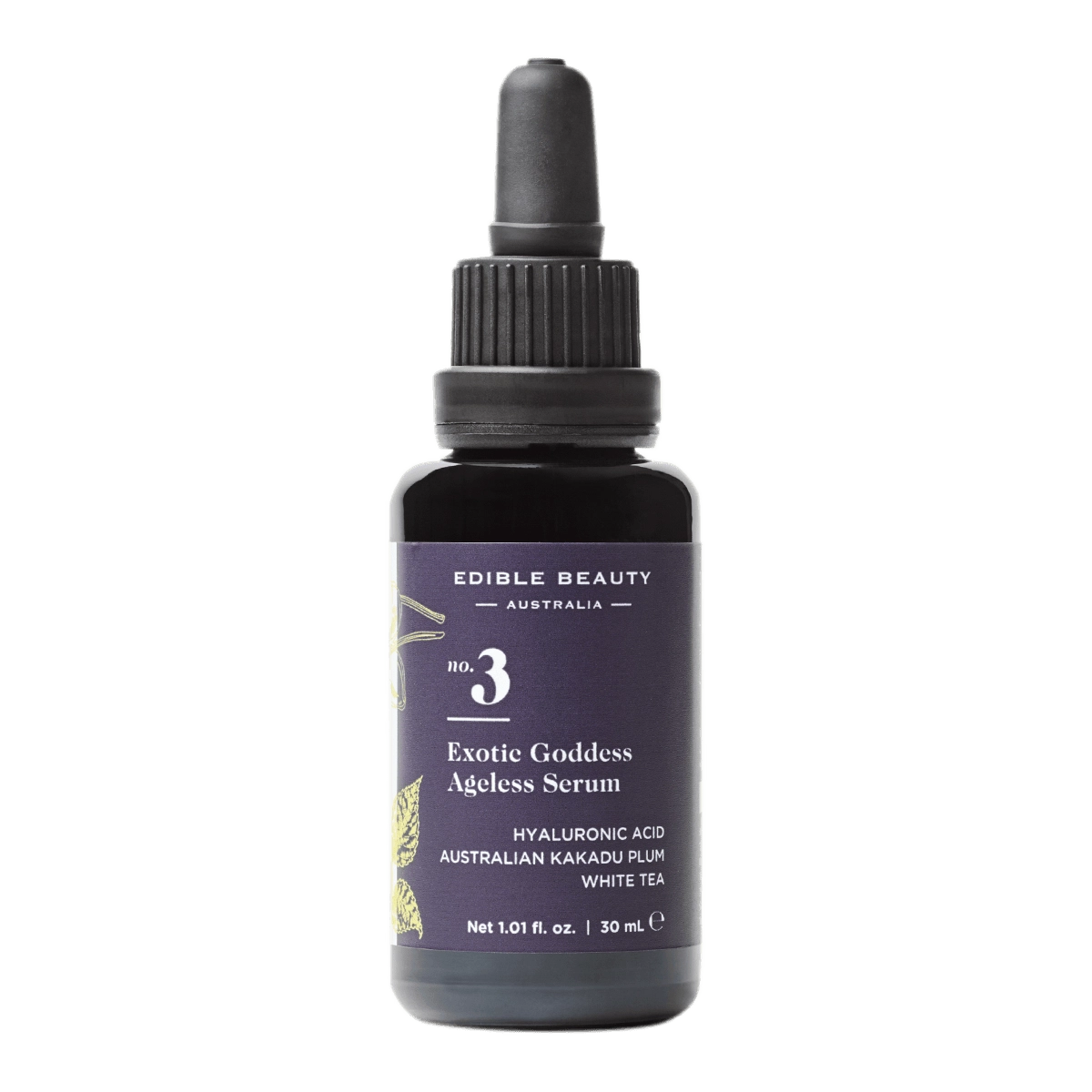 image of 
Edible Beauty
No. 3 Exotic Goddess Ageless Serum
on white background 
