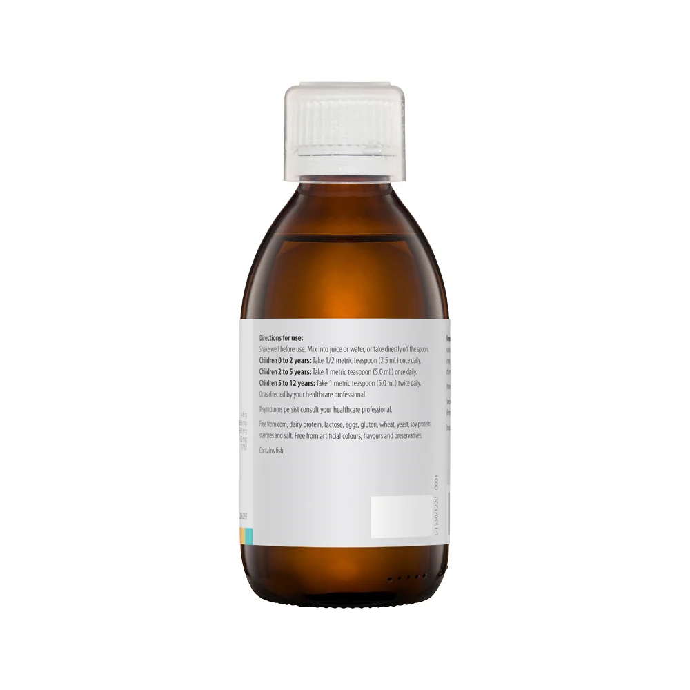 image of Metagenics Kids Omega Care for Kids Fruity Oral Liquid 200ml on white background