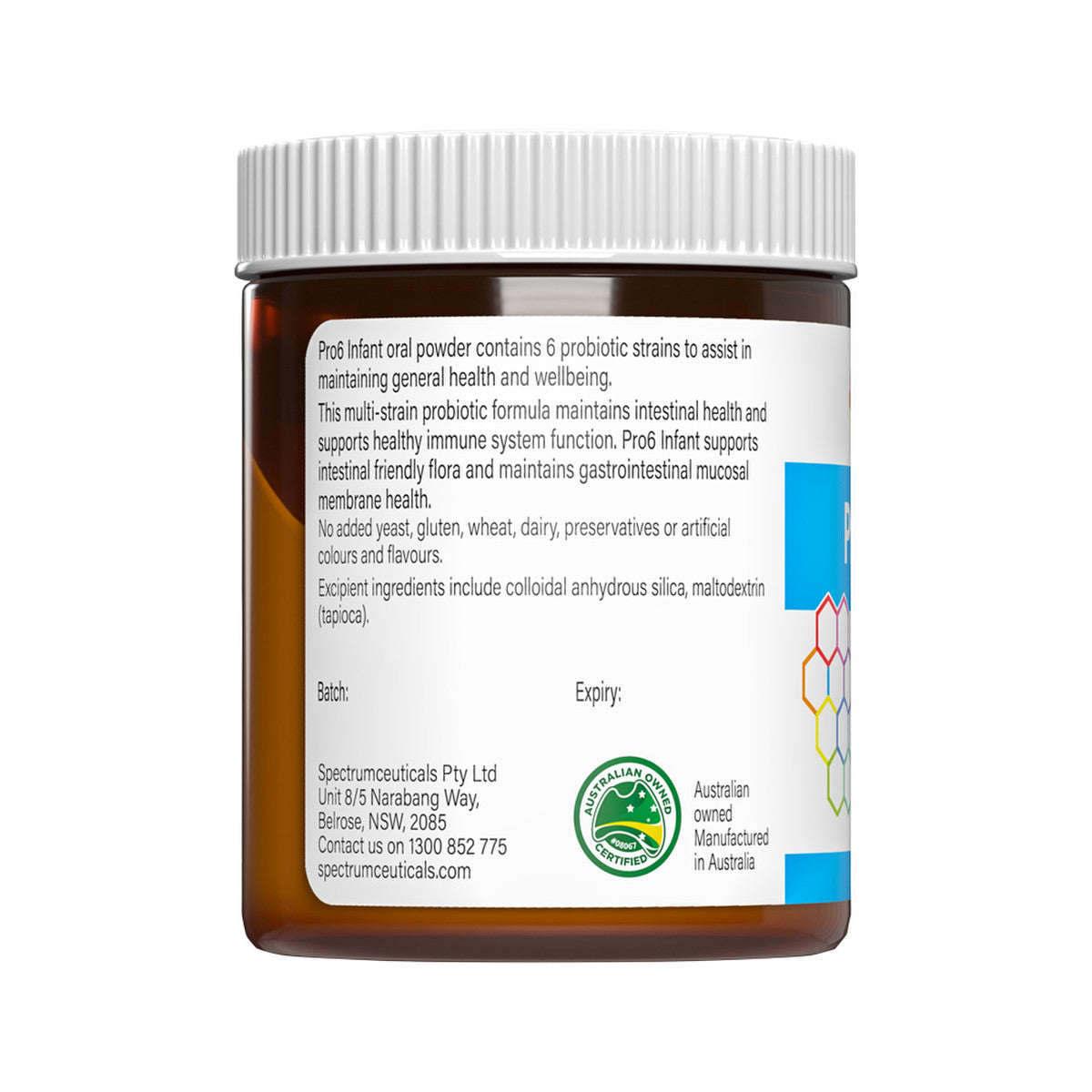 image of Spectrumceuticals Pro6 Infant Oral Powder 60g on white  background