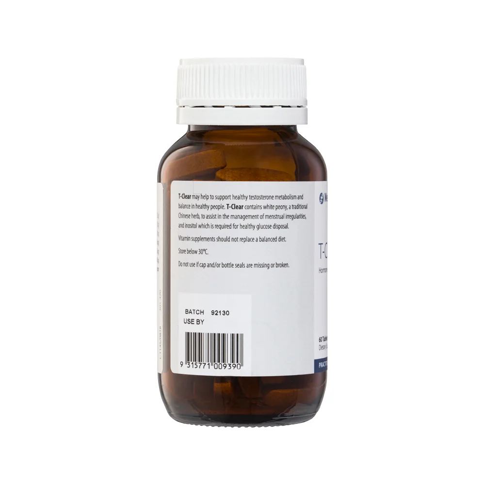 image of Metagenics T-Clear 60t on white background