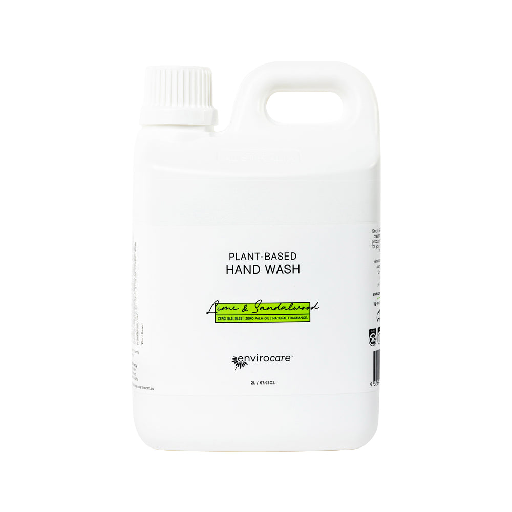 image of EnviroCare Plant-Based Hand Wash Lime Sandalwood 2L on white background 
