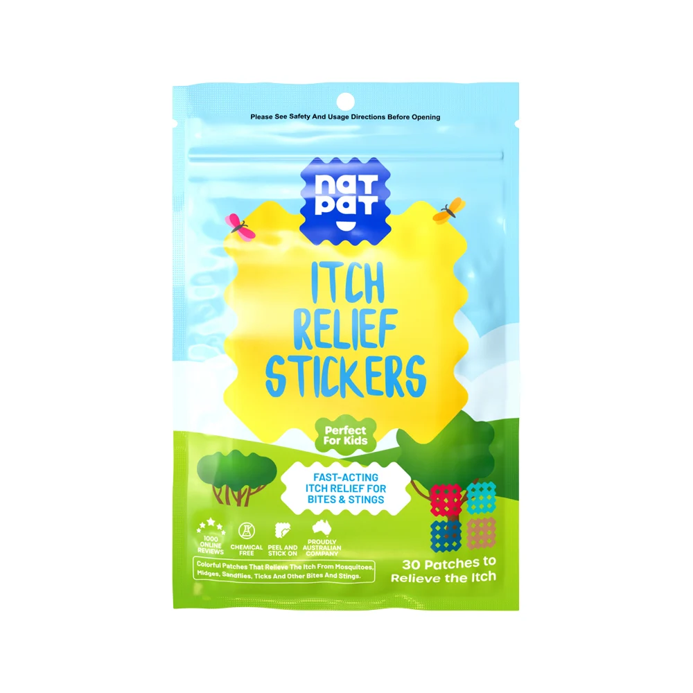 image of NATPAT Organic Itch Relief Stickers x 30 Pack on white background