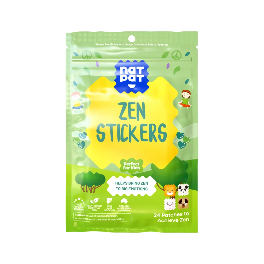 image of NATPAT Organic Zen Stickers (Mood Calming) x 24 Pack on white background