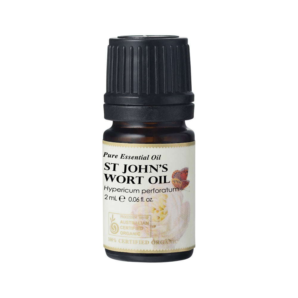 image of Ausganica Organic Essential Oil St Johns Wort 2ml on white background 