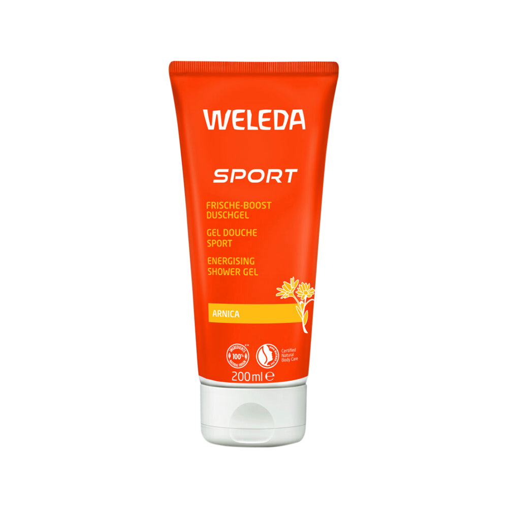 image of Weleda Organic Sport Energising Shower Gel Arnica 200ml on white background