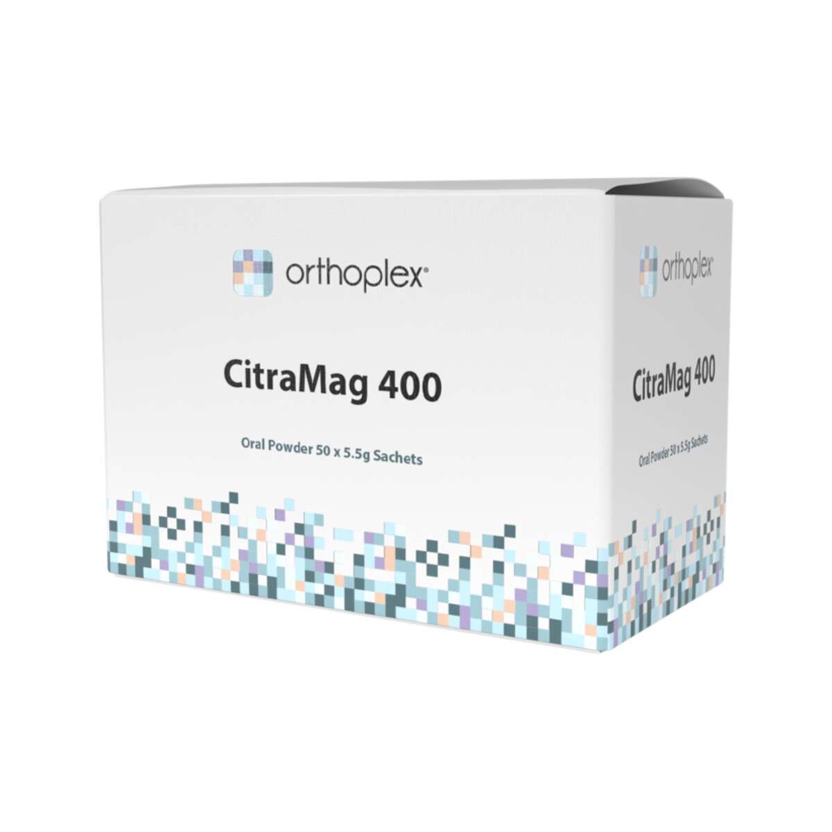 image of Orthoplex White CitraMag 400 (Orange) Sachets 5.5g x 50 Pack on white background