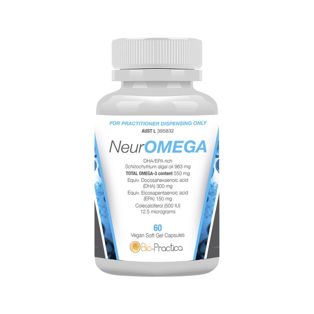 image of Bio-Practica NeurOMEGA 60vc on white background