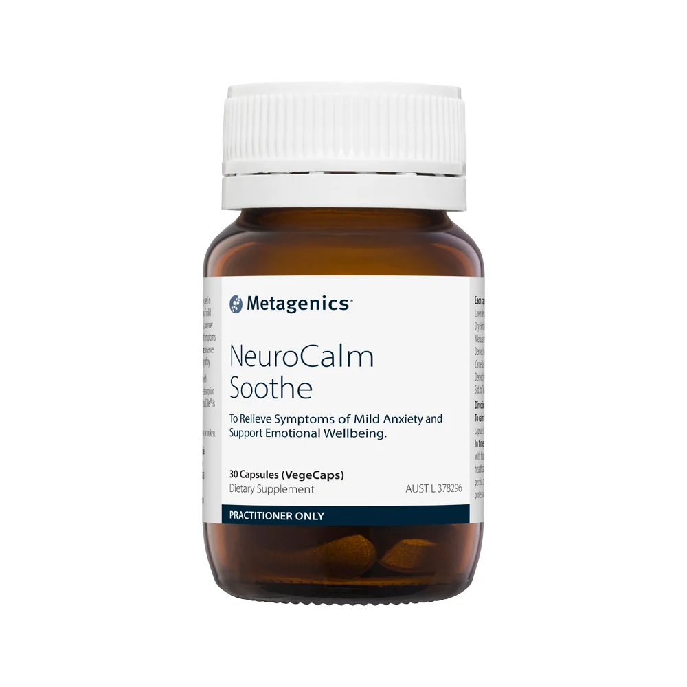 image of Metagenics NeuroCalm Soothe 30c on white background