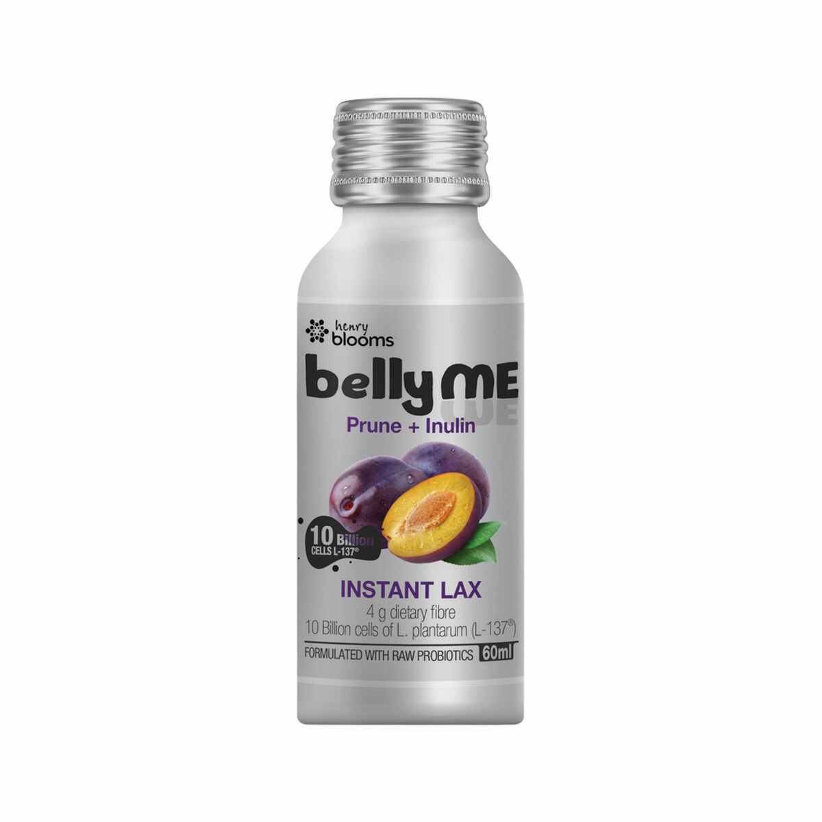 image of Henry Blooms BellyME Instant Lax Prune + Inulin Shots Natural Berry 60ml x 7 Pack on white background