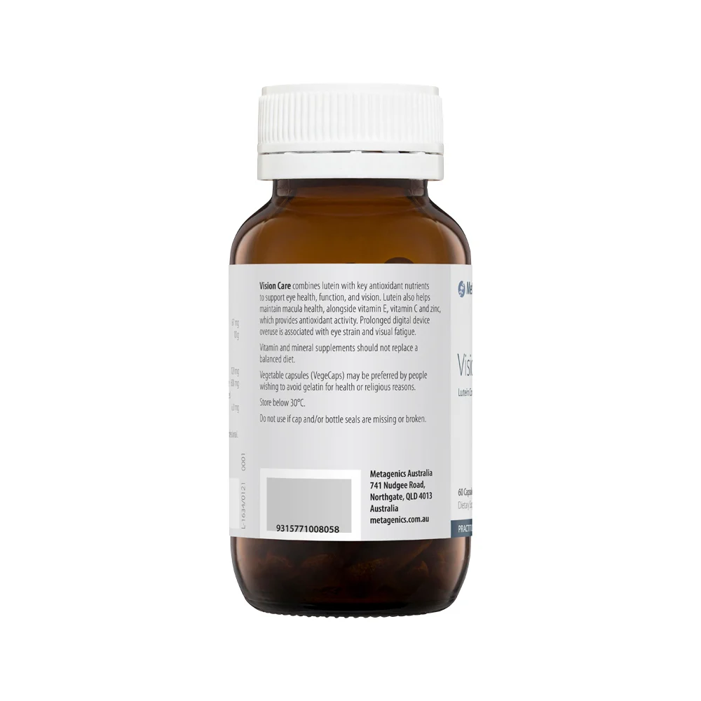 image of Metagenics Vision Care 60vc on white background