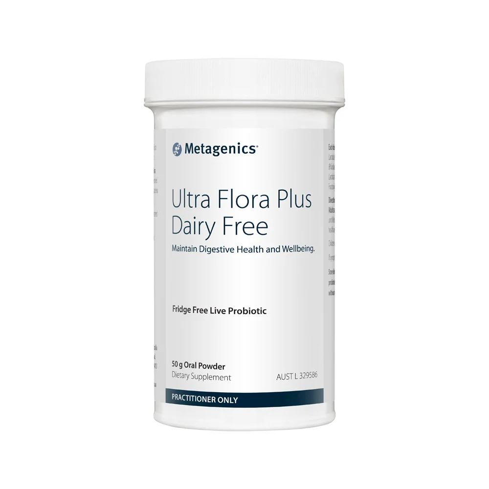 image of Metagenics Ultra Flora Plus Dairy Free Oral Powder 50g on white background