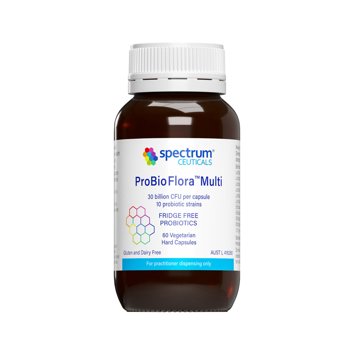 image of Spectrumceuticals ProBioFlora Multi (Fridge Free Probiotics) 60vc on white background