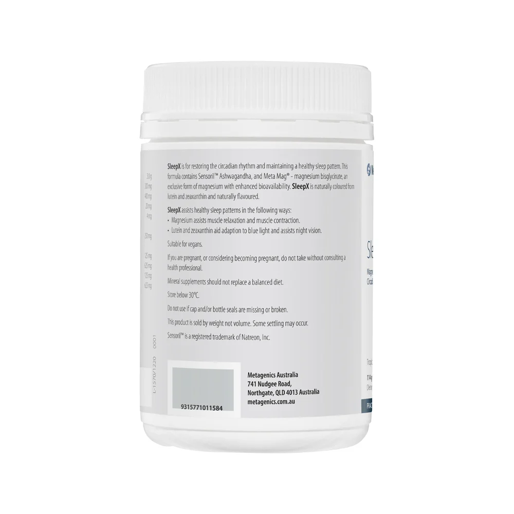 image of Metaenics Metagenics SleepX Tropical 114g on white background