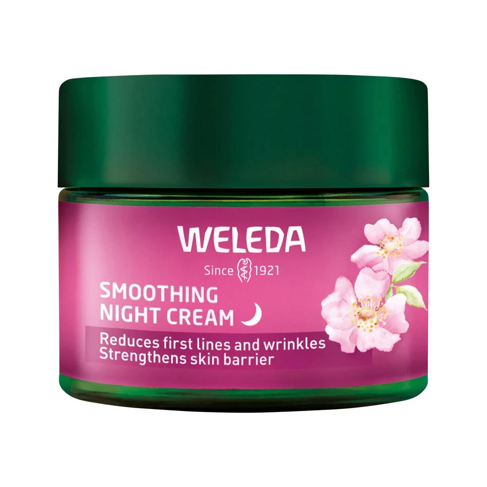 image of WELEDA SMOOTHING NIGHT CREAM (WILD ROSE & WHITE TEA) 40ML on white background