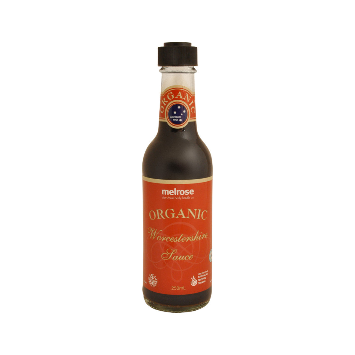 image of Melrose Organic Worcestershire Sauce 250ml on white background