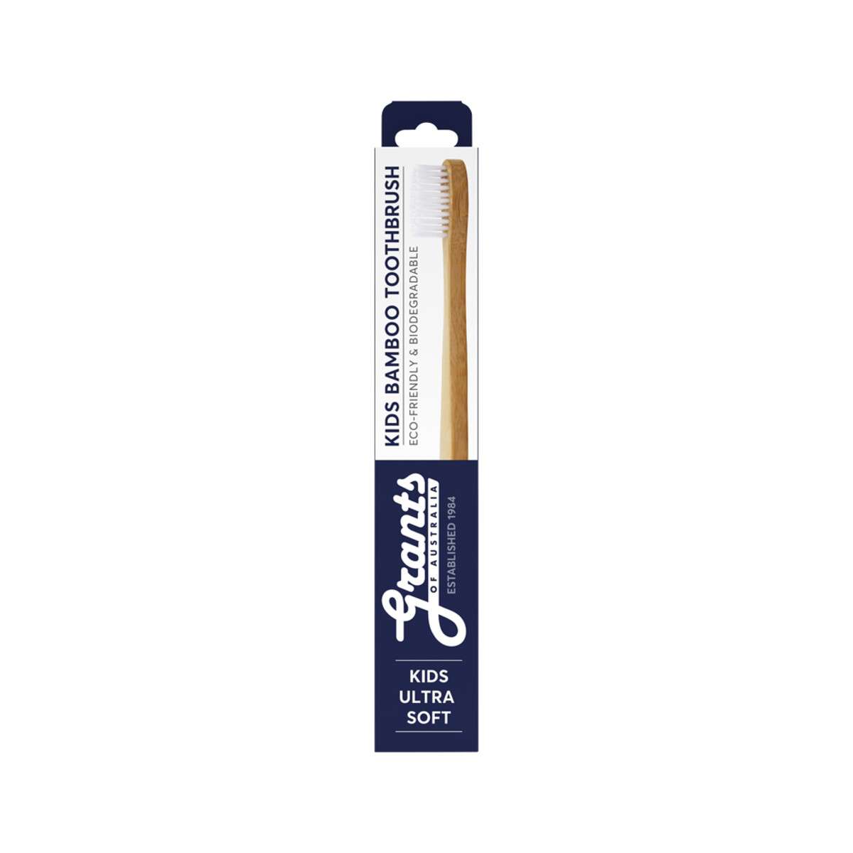 image of Grants Of Australia Biodegradable Bamboo Toothbrush Kids Ultra Soft on white background