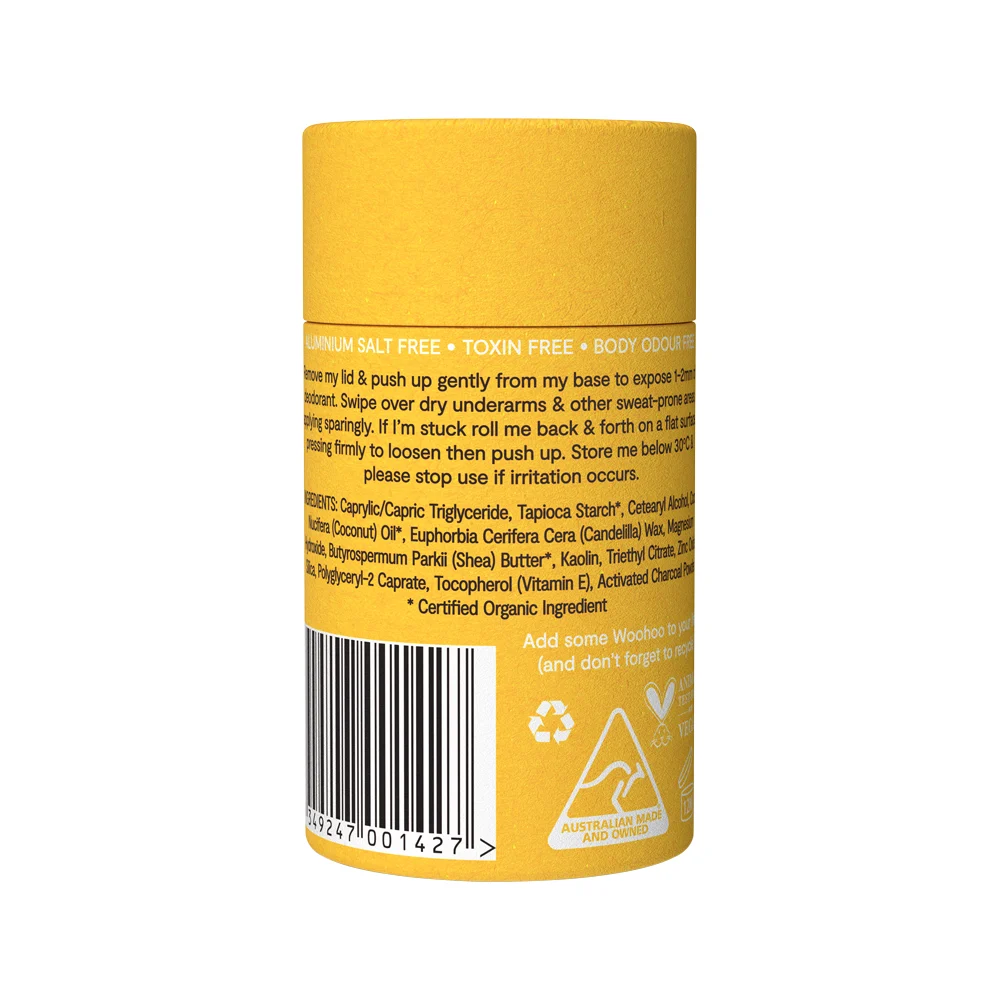 image of Woohoo Deodorant & Anti-Chafe Stick Mellow (Sensitive) 60g on white background