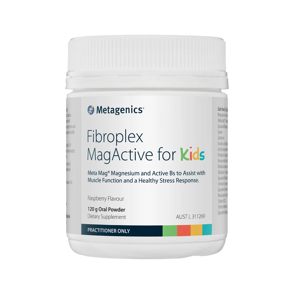 image of Metagenics Kids Fibroplex MagActive Kids 120g on white background