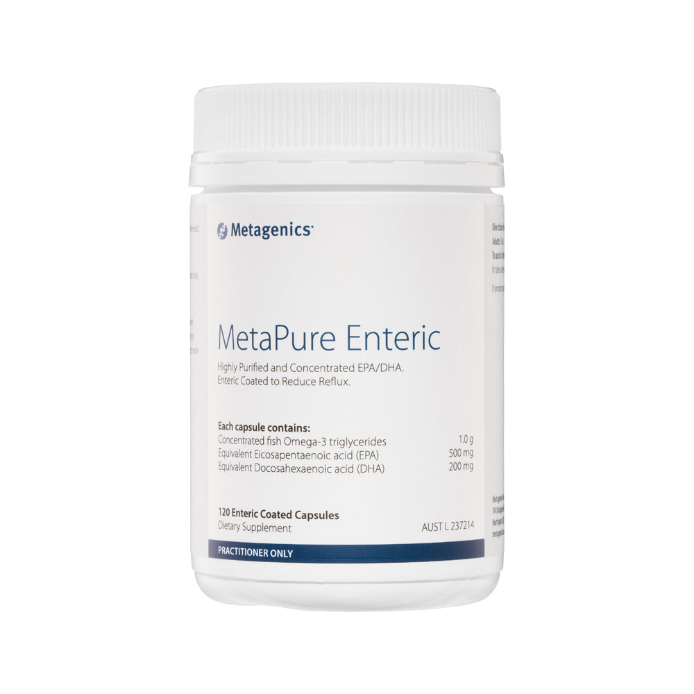 image of Metagenics MetaPure Enteric 120c on white background 