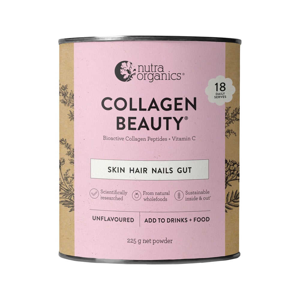 image of Nutra Organics Collagen Beauty Unflavoured 225g
 on white background