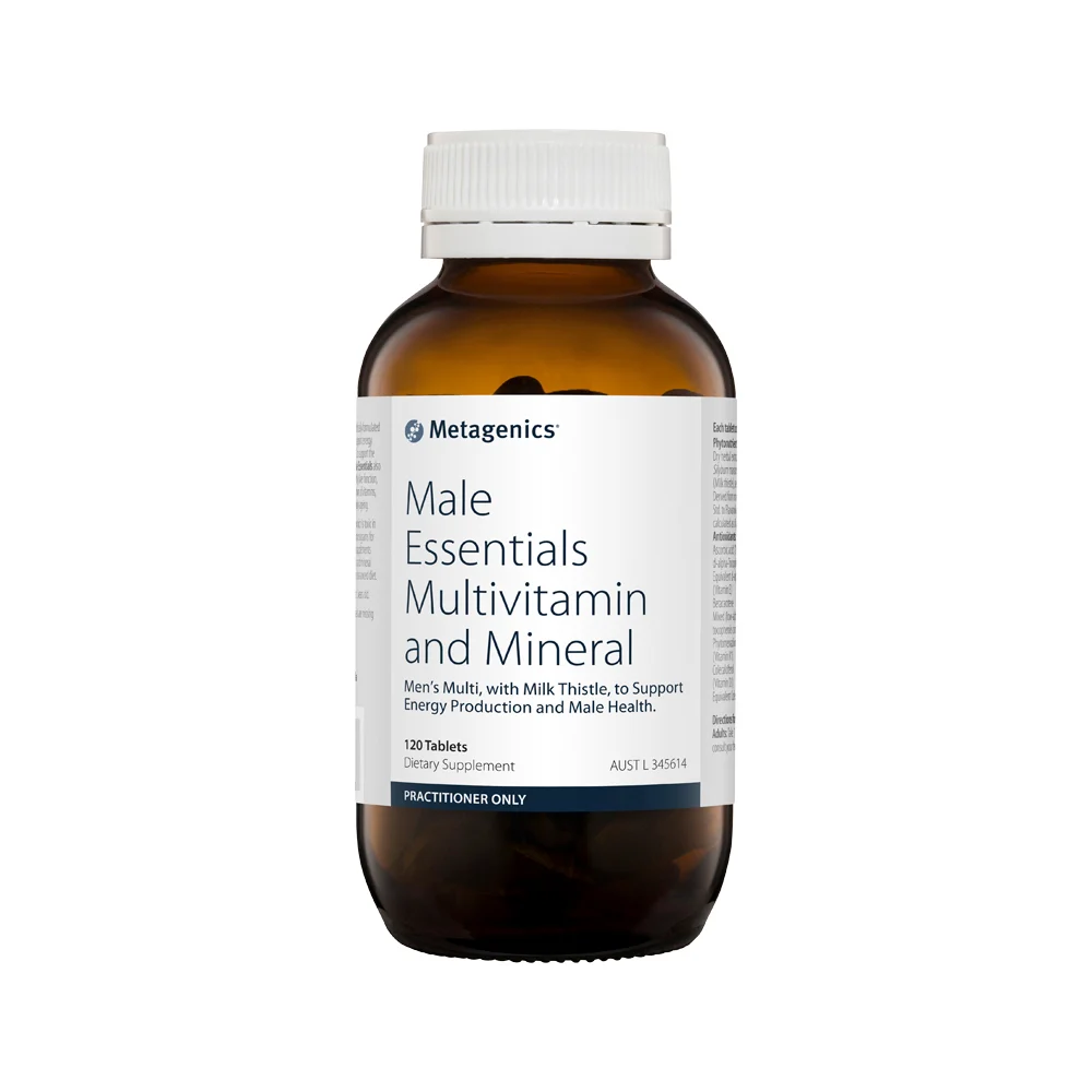 image of Metagenics Male Essentials Multivitamin and Mineral 120t
on white background