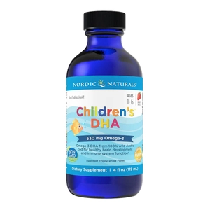 image of Nordic Naturals Children's DHA liquid 119ml on white background 