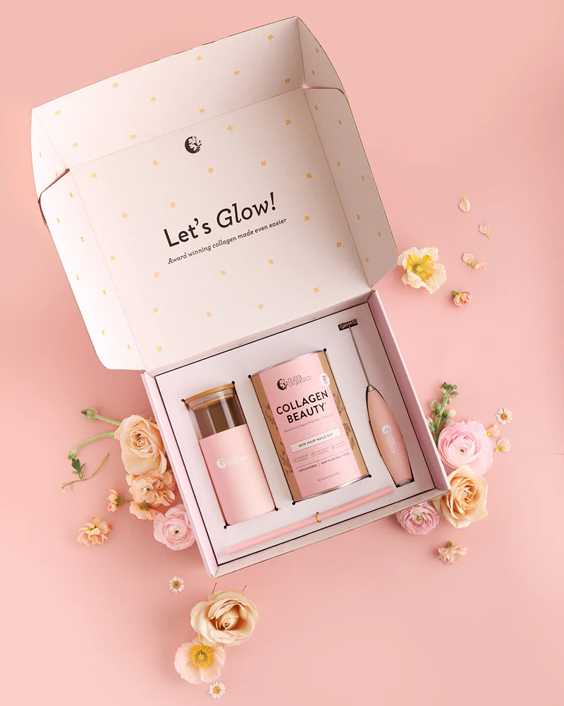 image of Nutra Organics Let's Glow Collagen Gift Box on white background