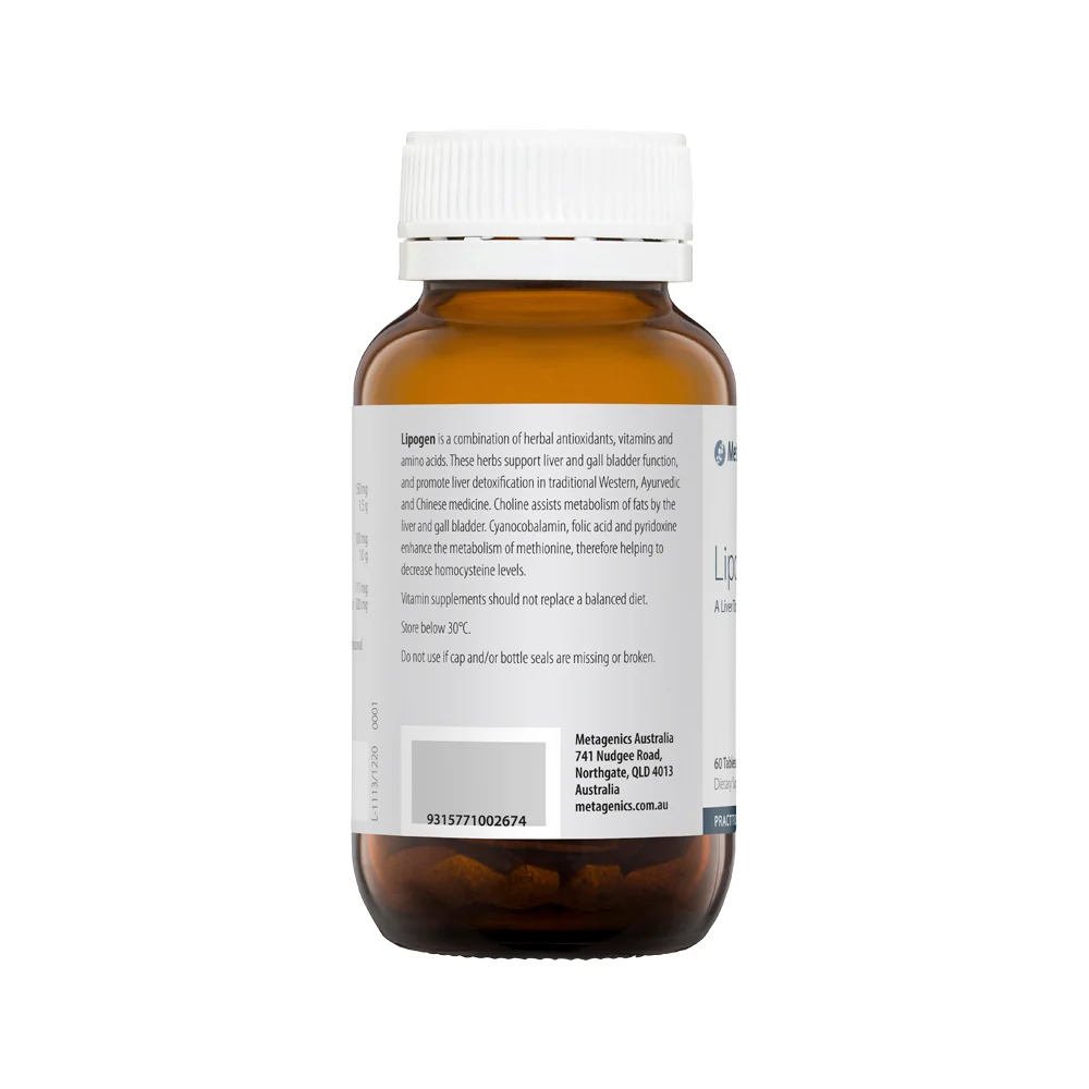 image of Metagenics Lipogen 60t on white background