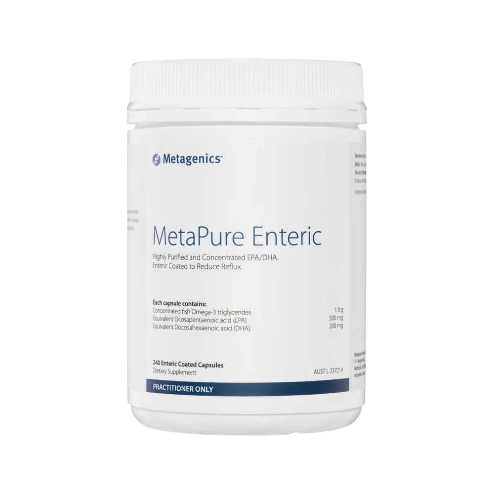 image of Metagenics MetaPure Enteric 240c on white background 