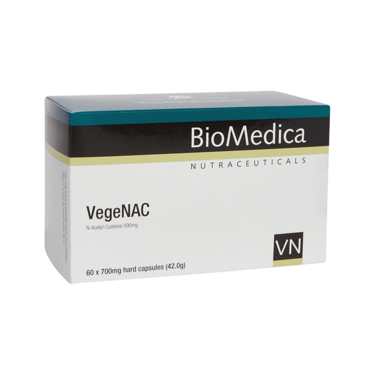 image of BioMedica Nutraceuticals VegeNAC 60vc on white background