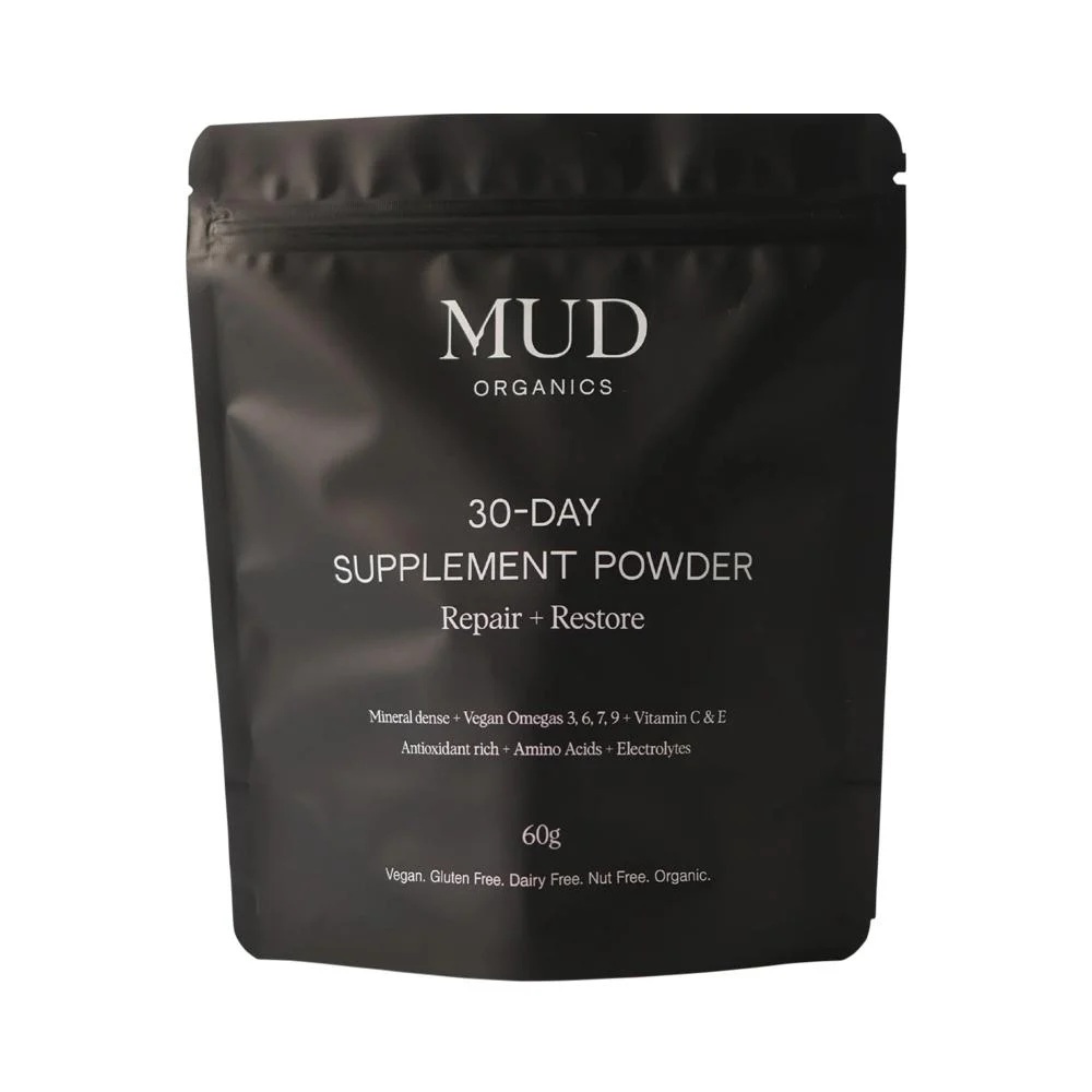 image of MUD ORGANICS 30-DAY SUPPLEMENT POWDER 60G on white background