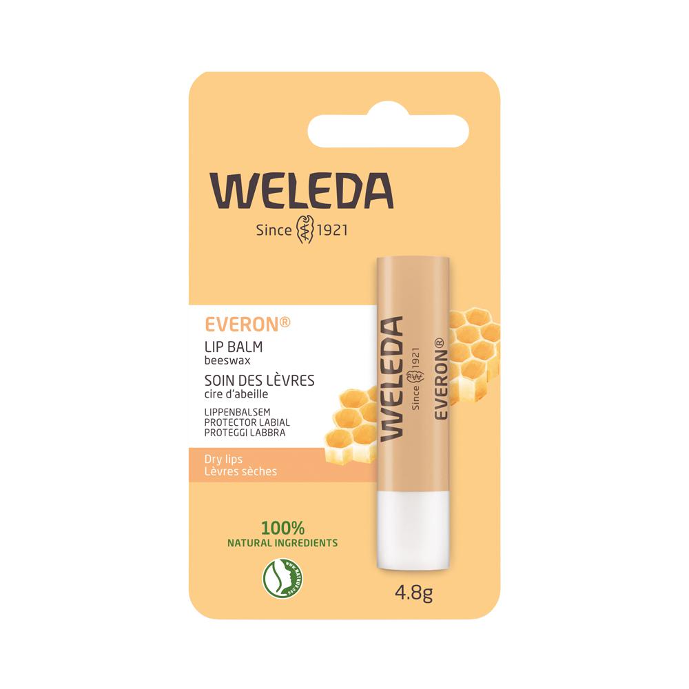 image of Weleda Lip Balm Everon Beeswax 4.8g on white background 