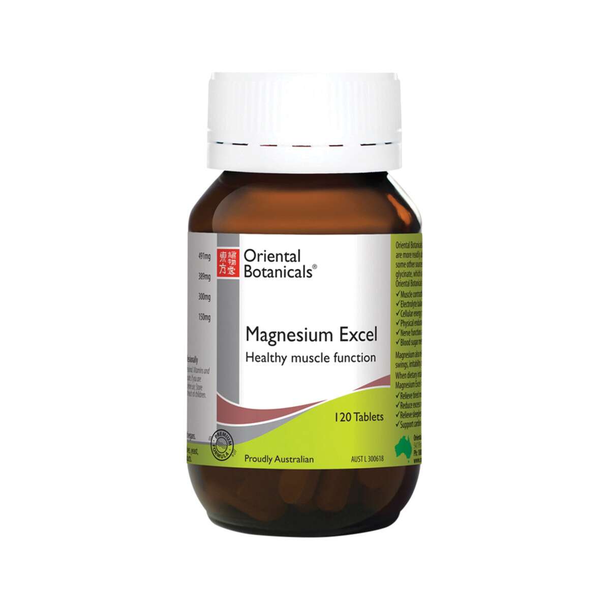 image of Oriental Botanicals Magnesium Excel 120t on white background