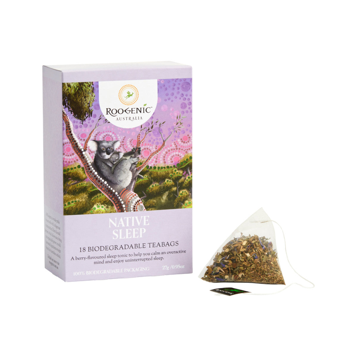 image of Roogenic Australia Native Sleep x 18 Tea Bags on white background