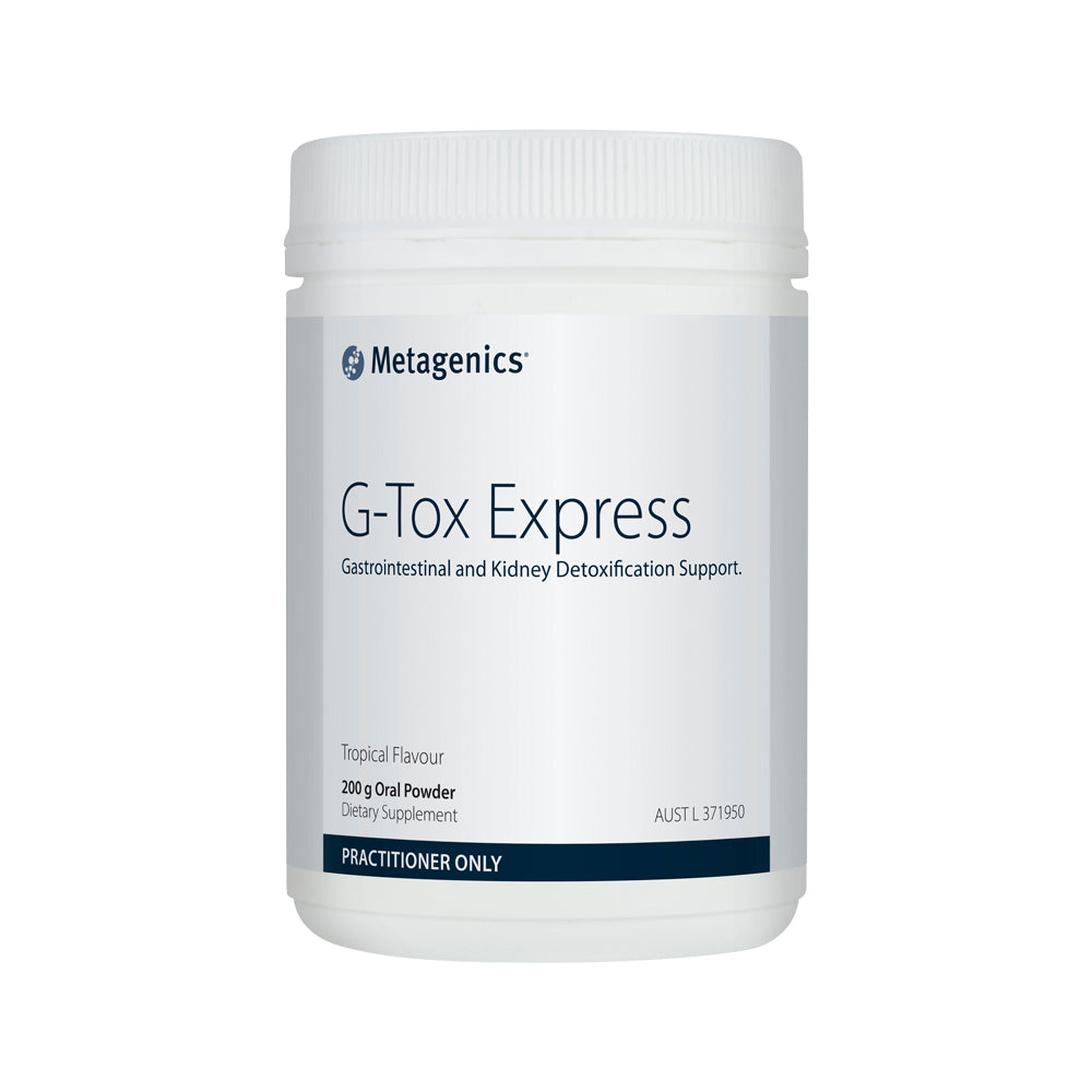 image of Metagenics G-Tox Express Tropical Oral Powder 200g on white background