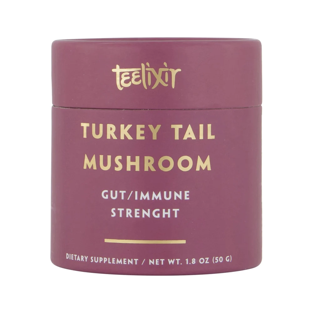 image of Teelixir Organic Turkey Tail Mushroom (Gut/Immune Strength) 50g
 on white background
